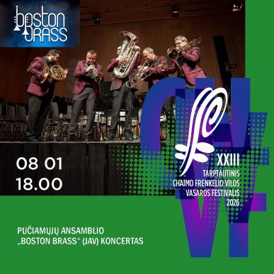 Chaimo Frenkelio vilos parke – pučiamųjų ansamblio „Boston Brass“ (JAV) koncertas
