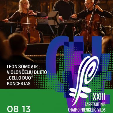 Chaimo Frenkelio vilos parke – elektroninės ir klasikinės muzikos susitikimas: Leon Somov & Cello Duo